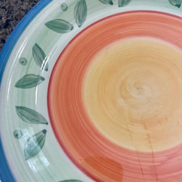 Vintage Set of 4 Italian "Sucit Decorato A Mano" Hand Painted Dinner Plates - Picture 7 of 11